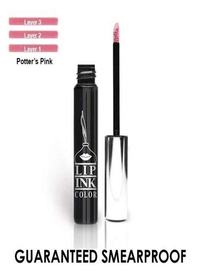 Lip Ink Liquid Lip Color Lipstick - Potter's Pink (Terra Cotta) | Natural & Organic Makeup for Women International | 100% Organic, Kosher, & Vegan - Image 1